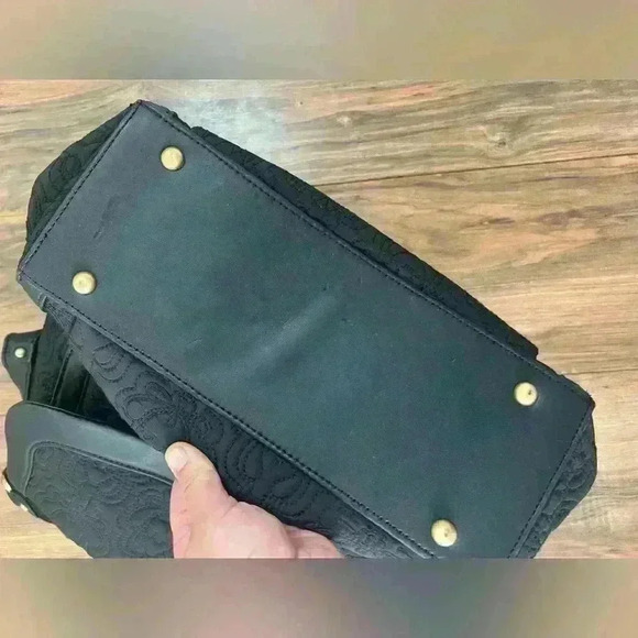 Petunia Pickle Botton Onyx Continental Black Carryall Purse Diaper Bag Black - Picture 4 of 7